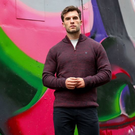 Nicky Half Zip Maroon
