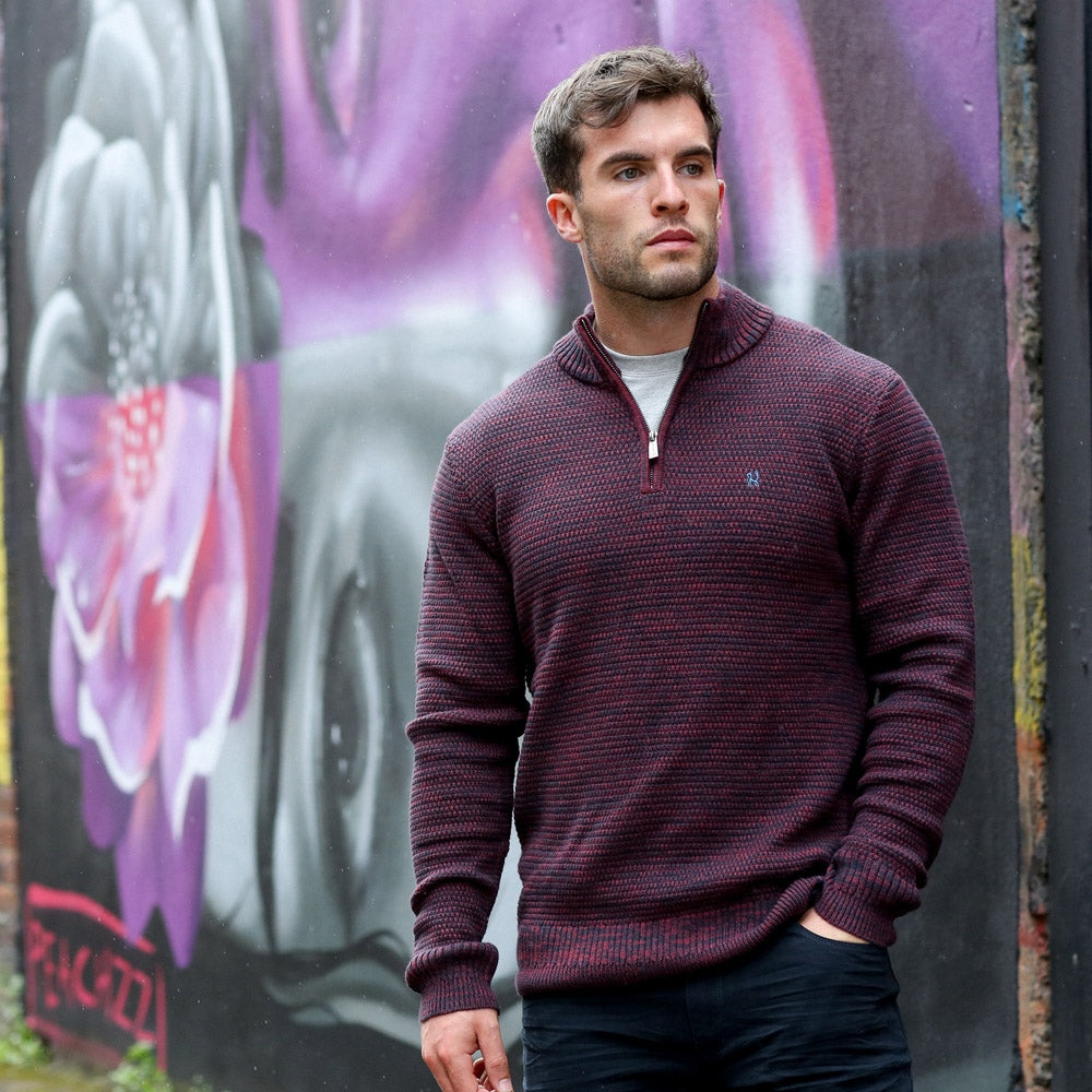 Nicky Half Zip Maroon