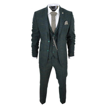 Load image into Gallery viewer, Olive Green Wool 3 Piece Suit
