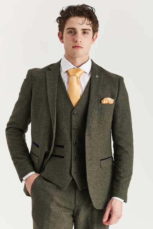 Oscar Green Tweed 3 Piece Suit