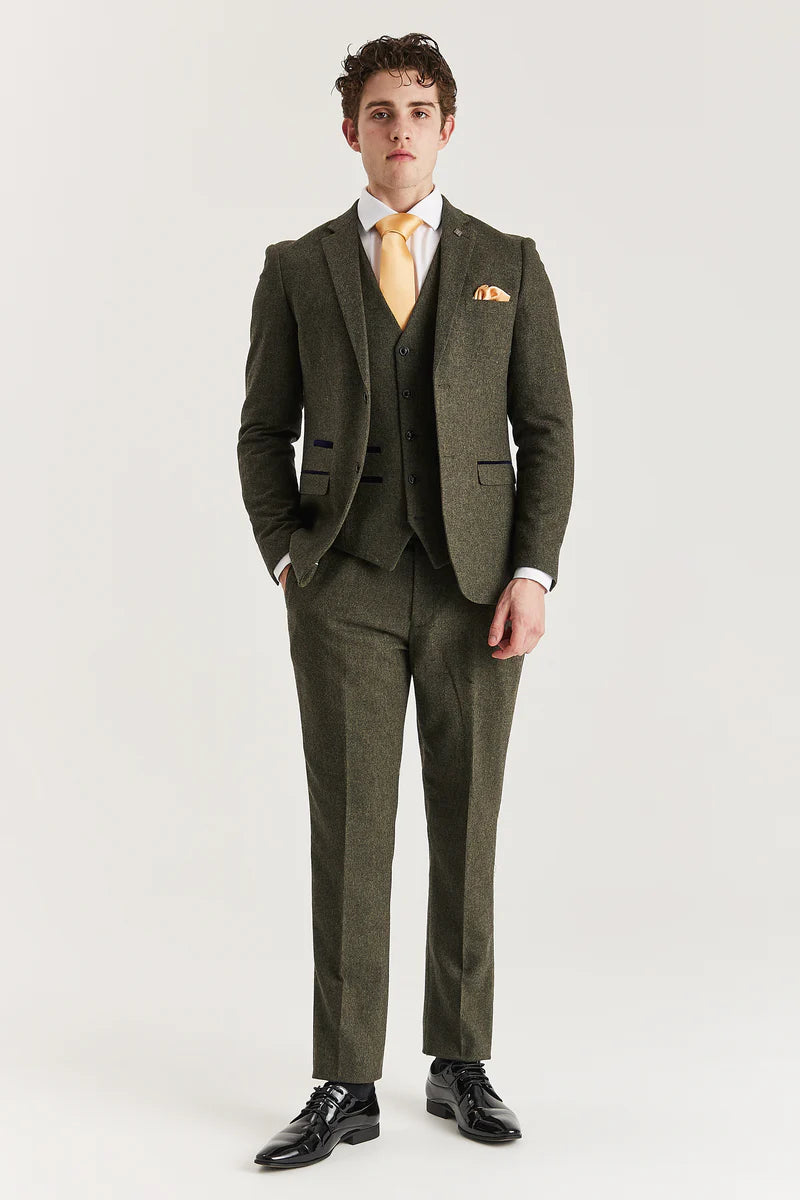 Oscar Green Tweed 3 Piece Suit