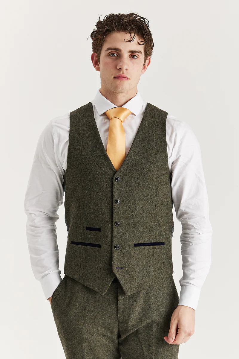 Oscar Green Tweed 3 Piece Suit