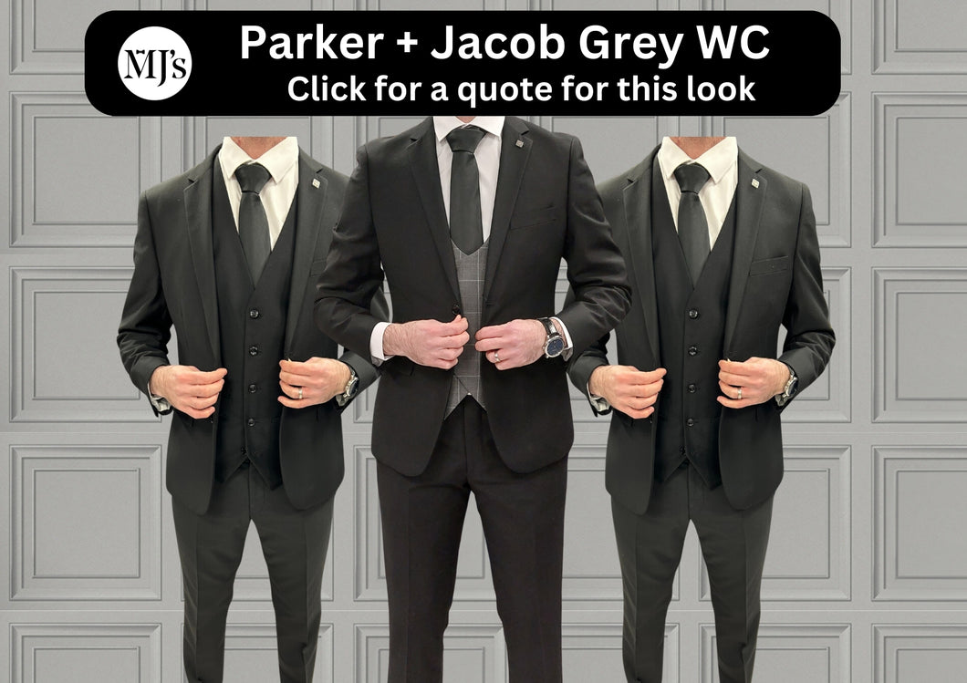 Parker with Jacob waistcoat + Parker Black Wedding Quotation