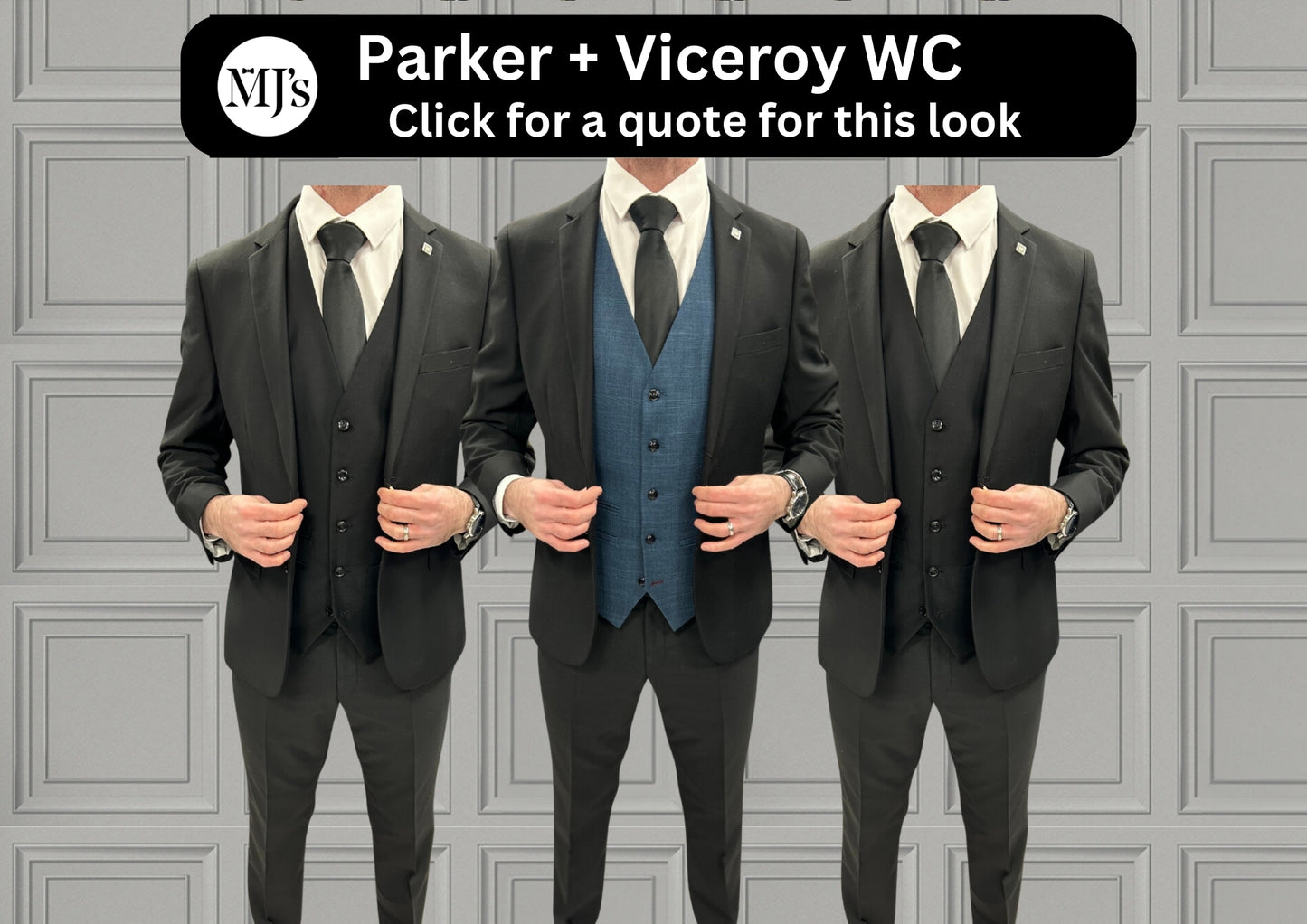 Parker Black with Viceroy Waistcoat + Parker Black Wedding Quotation