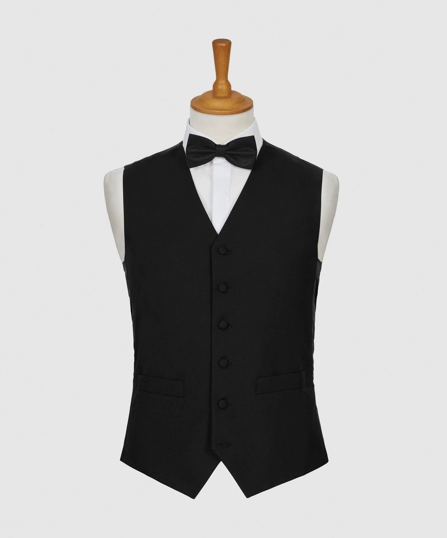 Plain panama waistcoat black