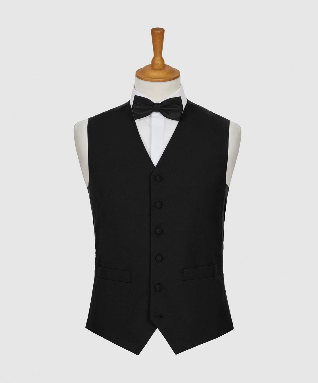 Plain panama waistcoat black
