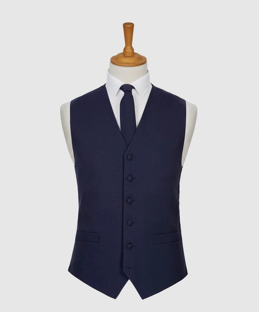 Plain panama waistcoat navy