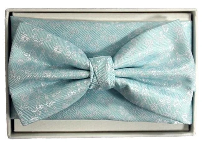 Bow and hanky set floral agua