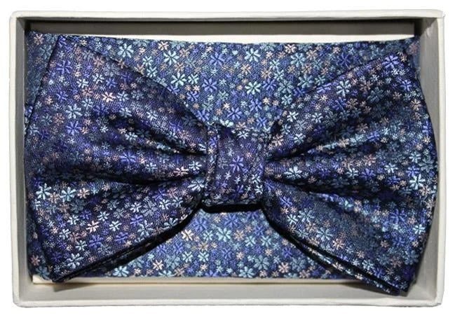 Bow and hanky set floral navy