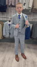 Load and play video in Gallery viewer, Boy&#39;s Mark Sky Blue 3 Piece Suit
