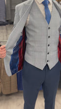 Load and play video in Gallery viewer, Mark Sky Blue Jacket &amp; Waistcoat - Navy Trousers
