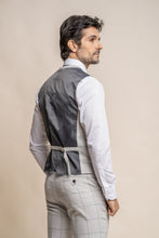 Load image into Gallery viewer, Radika Light Grey 3 Piece Suit With Navy Trouser
