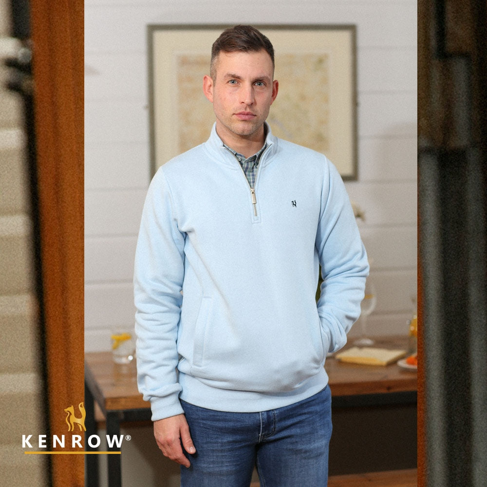 Reece Half Zip Sky Blue