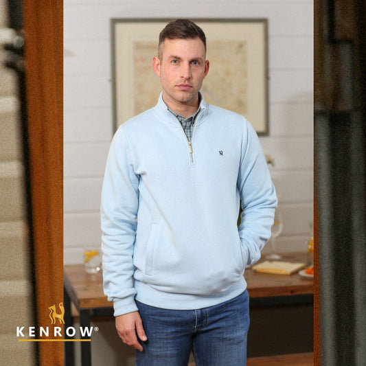 Reece Half Zip Sky Blue