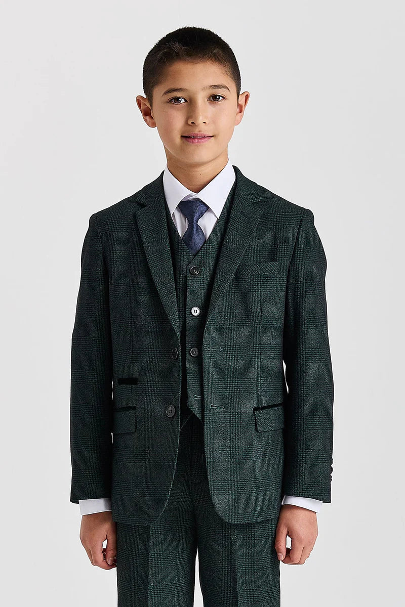 Boy's Regent Green 3 Piece Suit