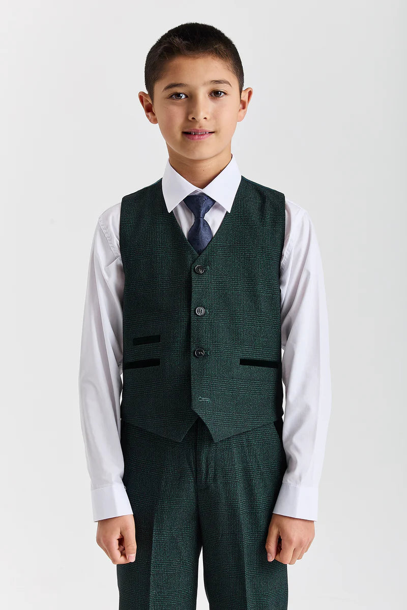 Boy's Regent Green 3 Piece Suit
