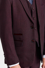 Load image into Gallery viewer, Boy's Regent Wine 3 Piece Suit
