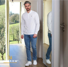 Load image into Gallery viewer, Brodie LS Polo White
