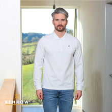Load image into Gallery viewer, Brodie LS Polo White
