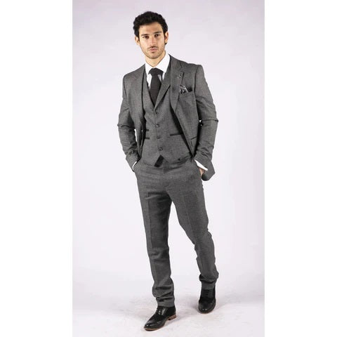 Roger Grey Check 3 Piece Suit