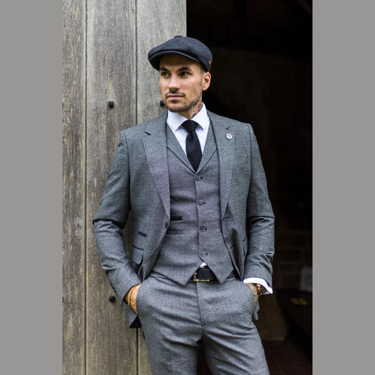 Roger Grey Check 3 Piece Suit