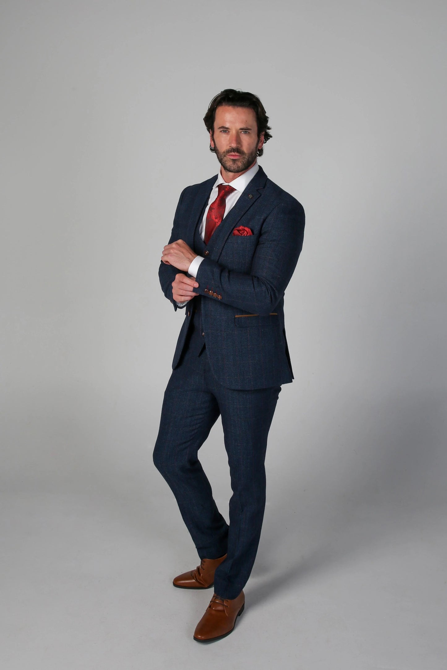 Scott Navy 3 Piece Suit