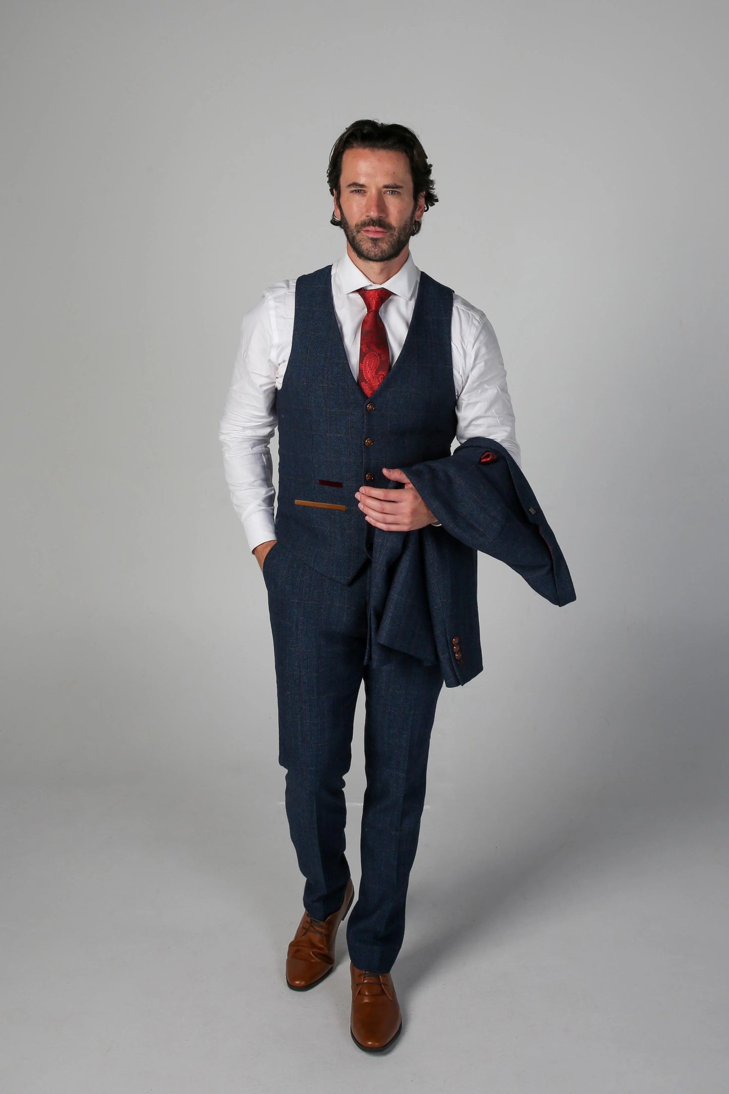 Scott Navy 3 Piece Suit