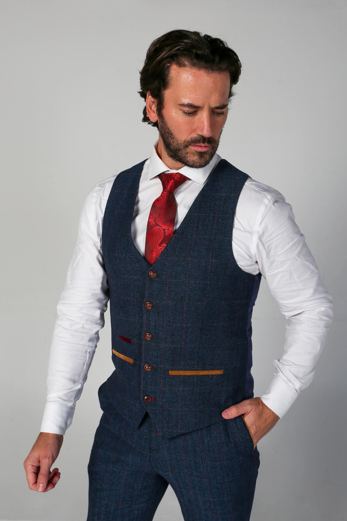 Scott Navy 3 Piece Suit