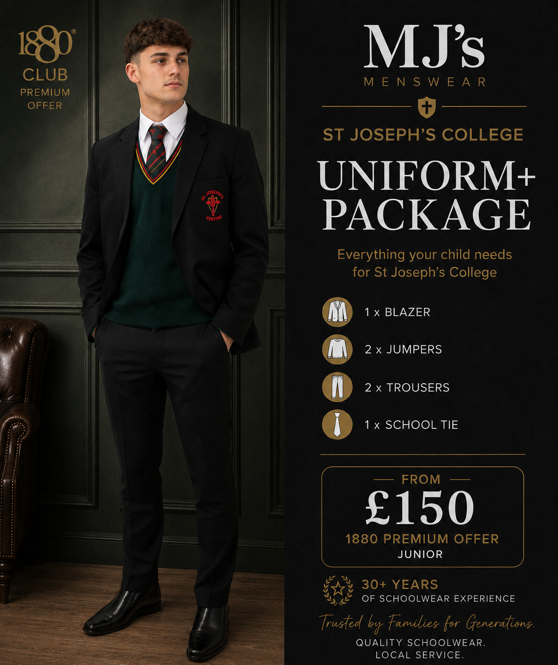 St Joseph's College Uniform + 1880 Package (Junior)