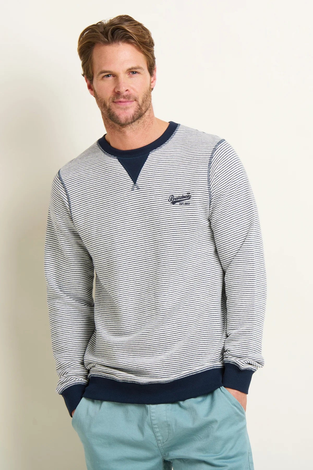 Stripe Crew Neck Sweatshirt