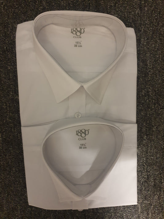 1880 Twin pack boy's white school shirt - MJ's Menswear Derry