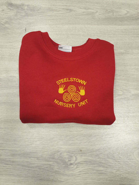 Steelstown nursery red sweatshirt - MJ's Menswear Derry