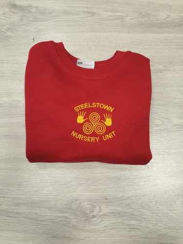 Steelstown nursery red sweatshirt - MJ's Menswear Derry