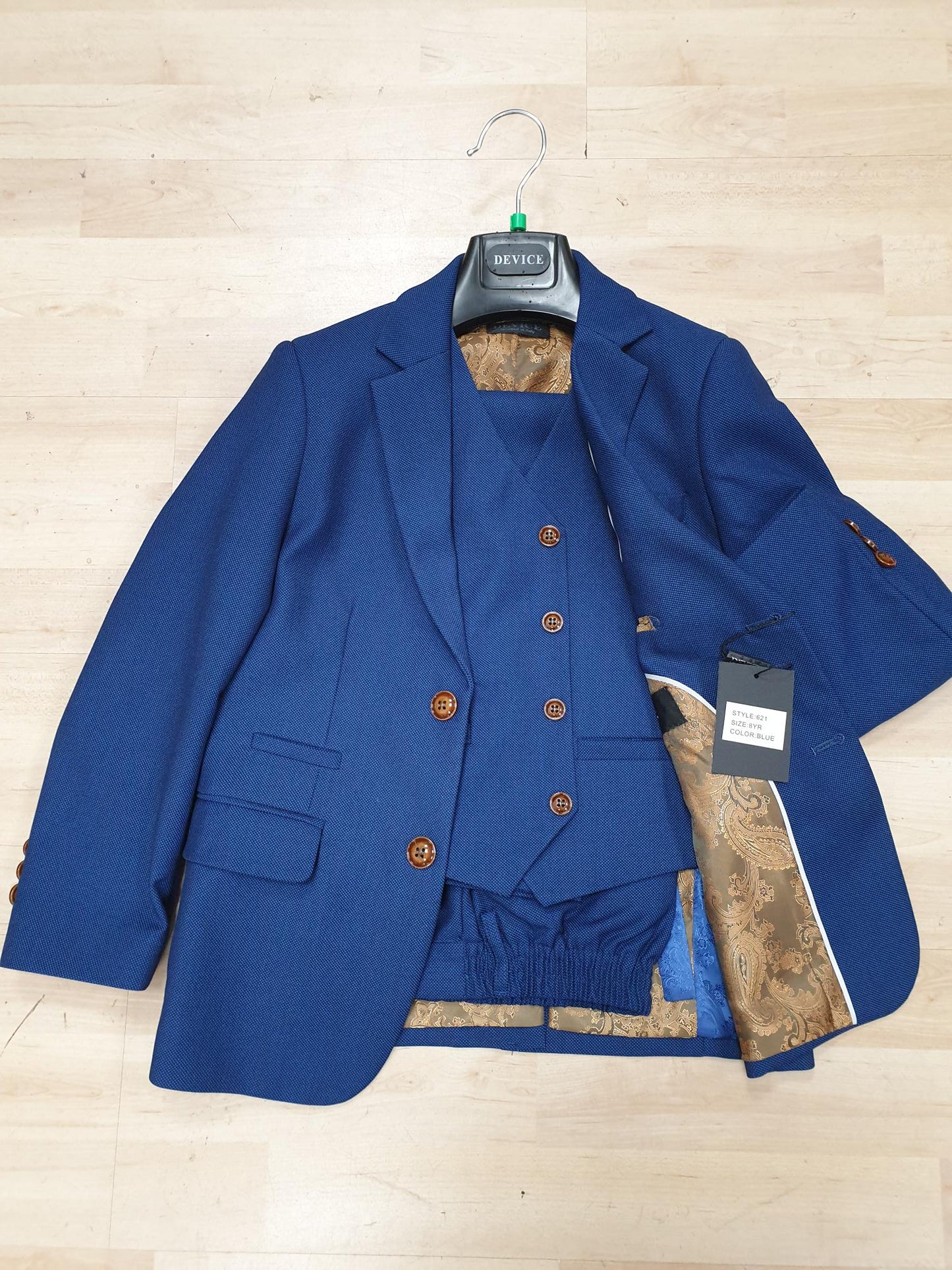 Mayfair Blue Boys 3 Piece Suit