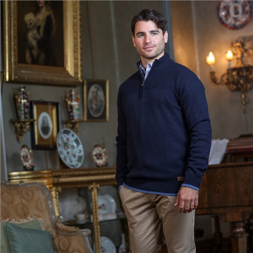 Alec Half Zip Navy