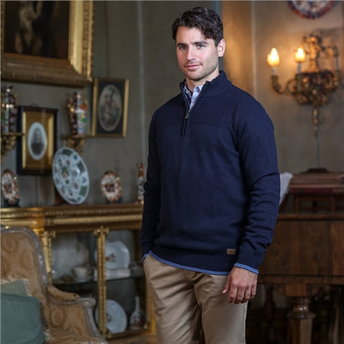 Alec Half Zip Navy