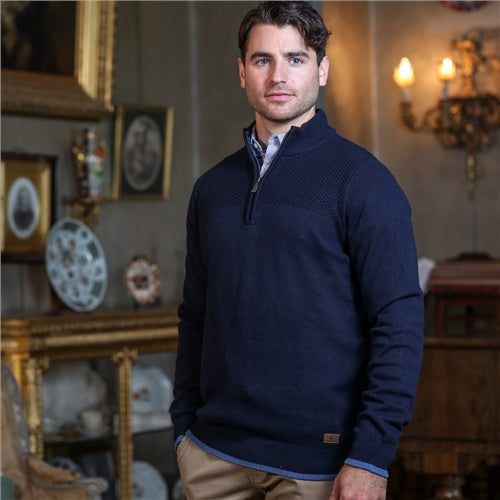Alec Half Zip Navy