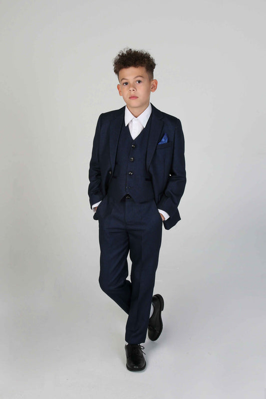 Boy's Arther Navy 3 Piece Suit