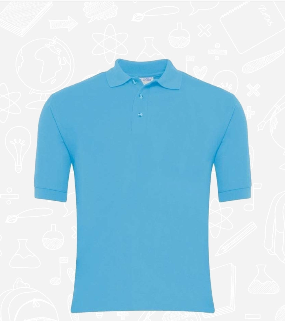 Plain pale blue polo - MJ's Menswear Derry