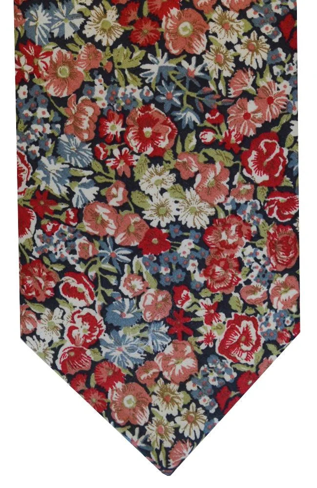 Boys Kingsfisher Red Floral Tie