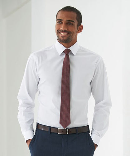 Brook Taverner Long Sleeve Slim Fit White Shirt - MJ's Menswear Derry