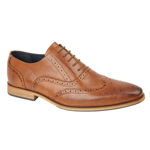 Canterbury Brown Formal Shoe - MJ's Menswear Derry