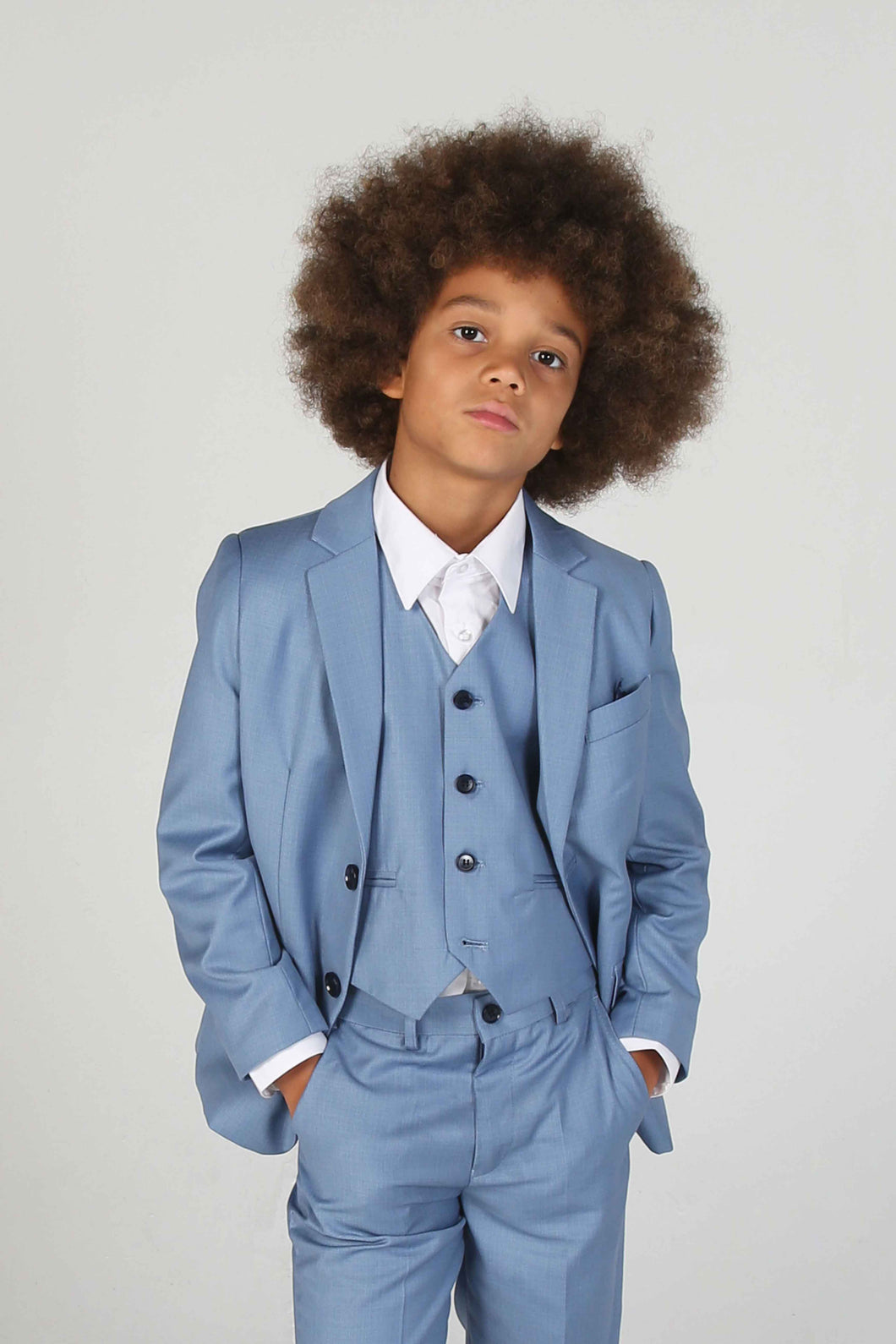 Boy's Charles Blue 3 Piece Suit