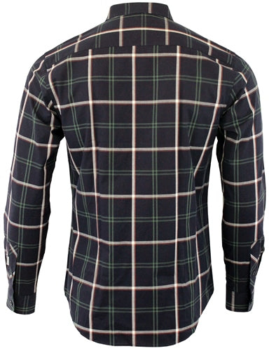 Dan Navy Check Slim Fit Shirt - MJ's Menswear Derry