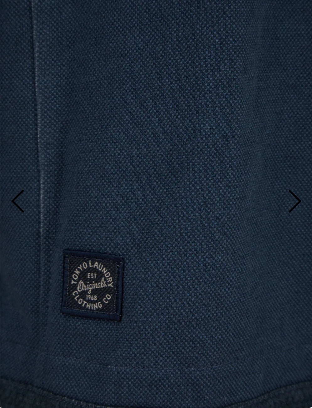 Tokyo Cotton Pique Half Zip Indigo