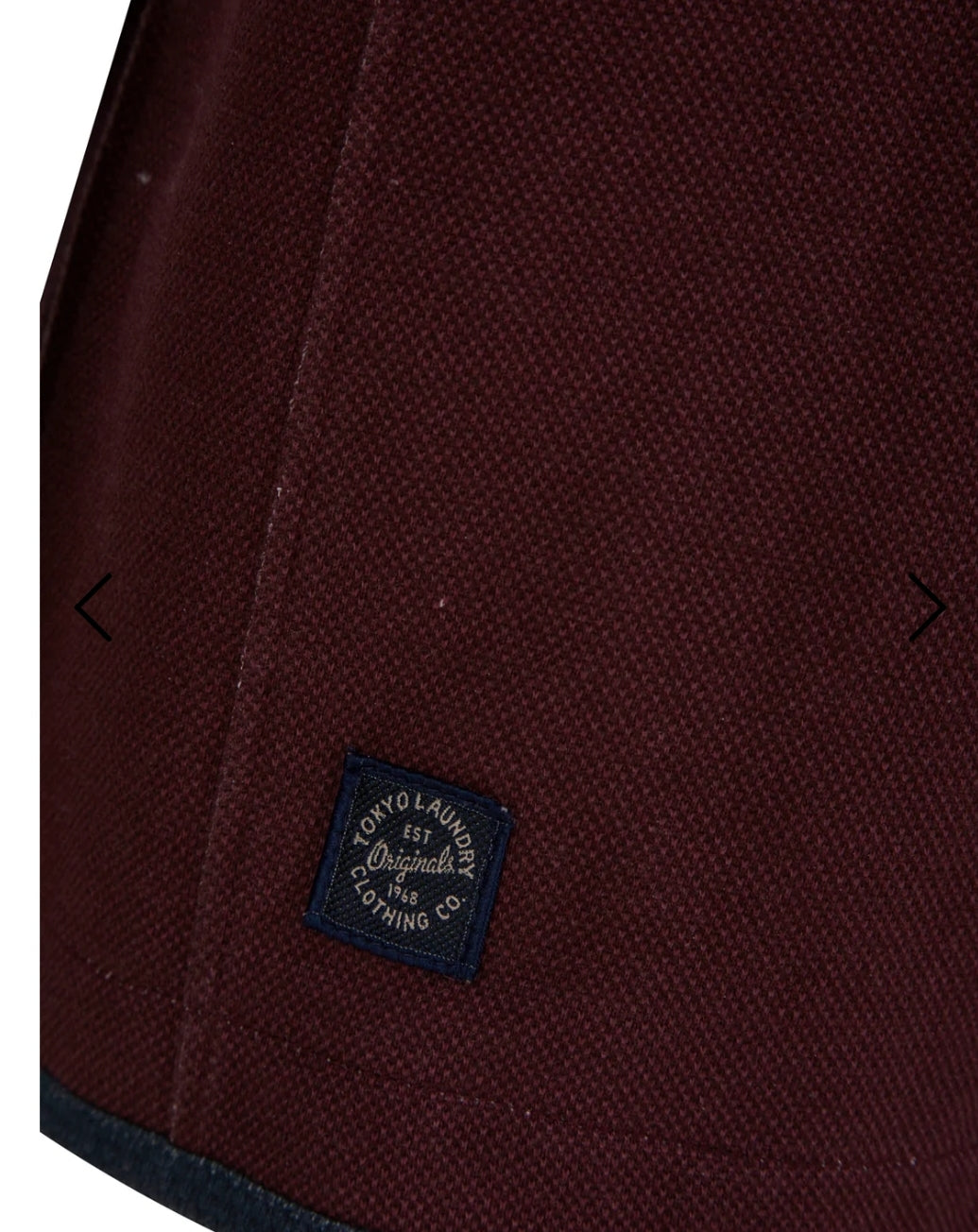 Tokyo Cotton Pique Half Zip Oxblood