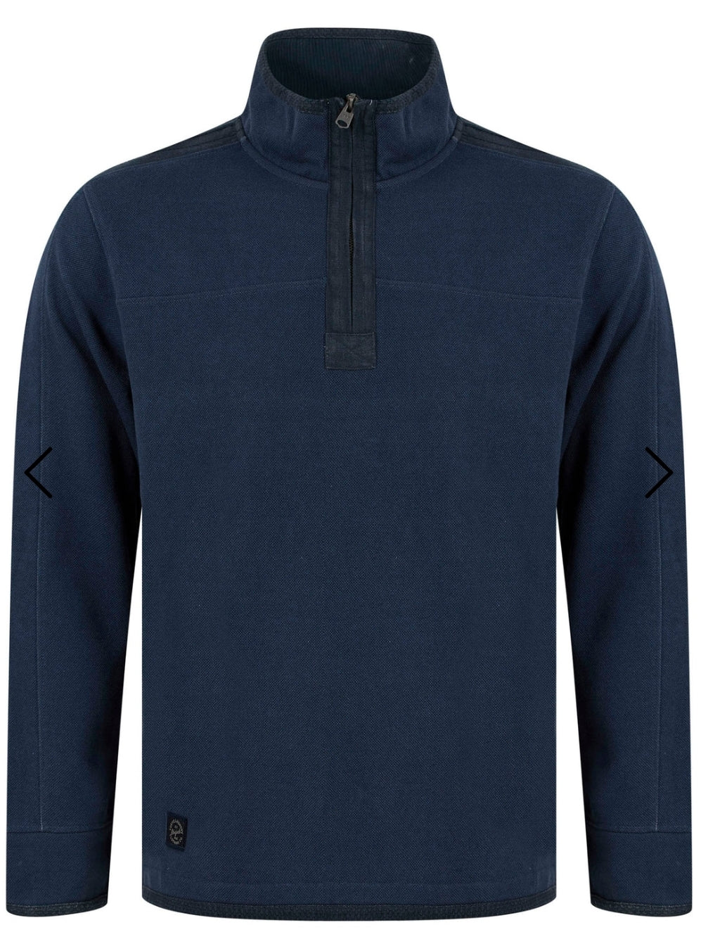 Tokyo Cotton Pique Half Zip Indigo