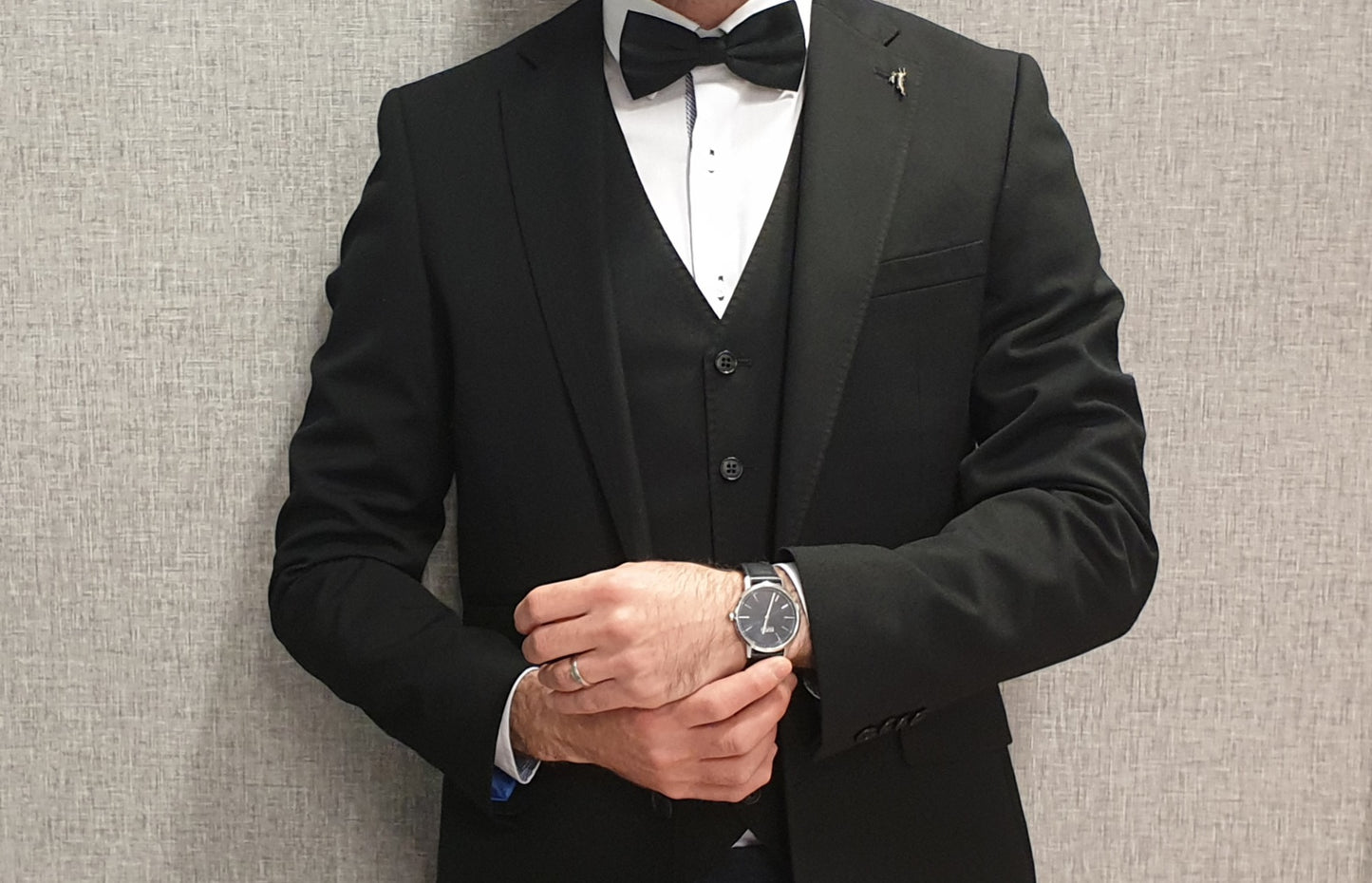 Parker Black 3 Piece Suit - MJ's Menswear Derry