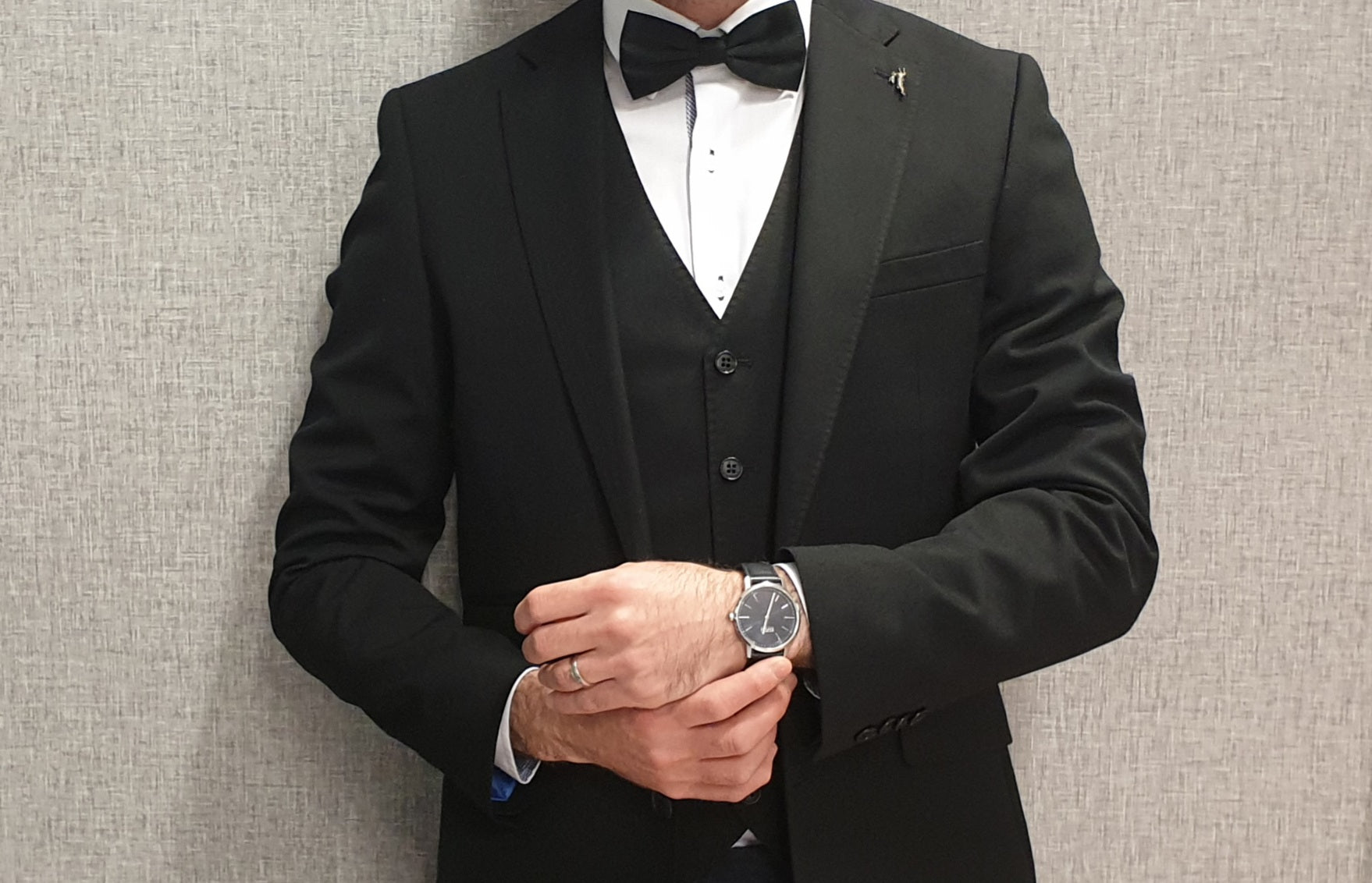 Parker Black 3 Piece Suit - MJ's Menswear Derry