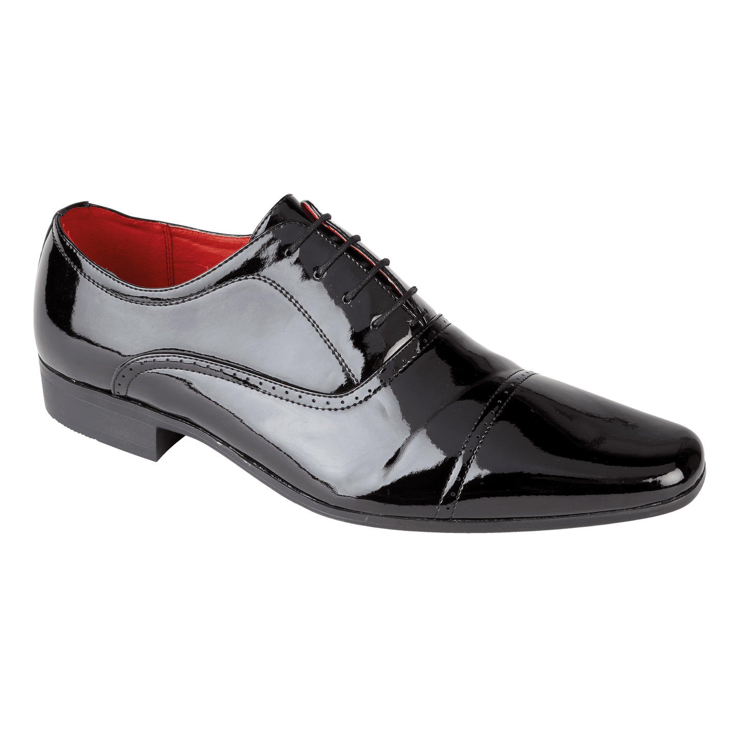Knightsbridge Black Patent Shoe - MJ's Menswear Derry